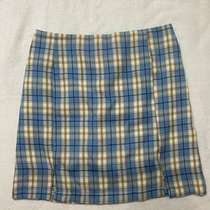 YesStyle: Plaid Mini Skirt with Built in Shorts